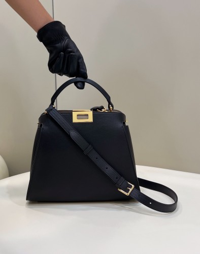 (Authentic Quality)Replica Fendi Peekaboo 27 Smooth Baby Calf In Black