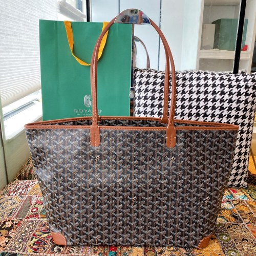 (Authentic Quality)Replica Goyard MMLTY01CL03P Artois MM Bag Brown Black