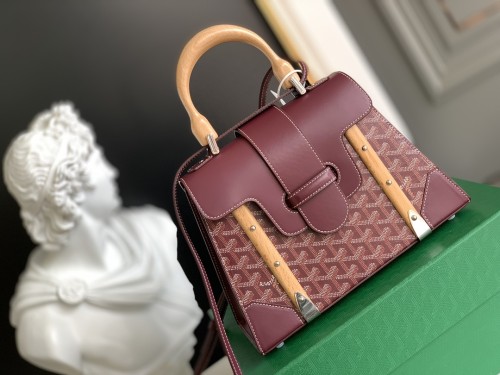 (Authentic Quality)Replica Goyard Sac Saigon Pm Bag BPMLTY07CL07P Wine Red
