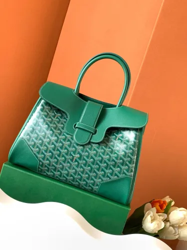 (Authentic Quality)Replica Goyard ANJOUSPMLCG03TY01P Saigon Tote Bag Green