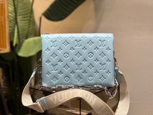 Replica Louis Vuitton Coussin PM LV Bag Ice Blue M21197