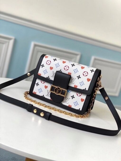 Replica Louis Vuitton Game On Dauphine MM White Bag M57463