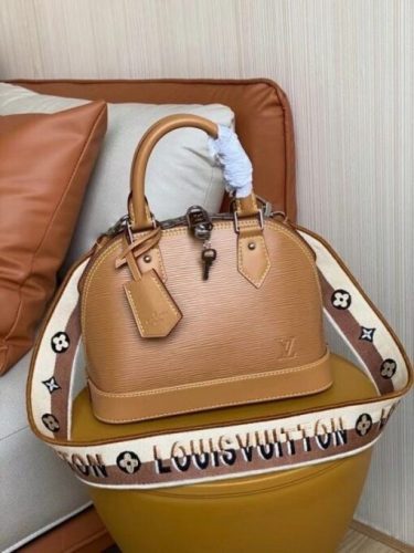 Replica Louis Vuitton Epi Alma BB Bag With Jacquard Strap M57540 BLV164