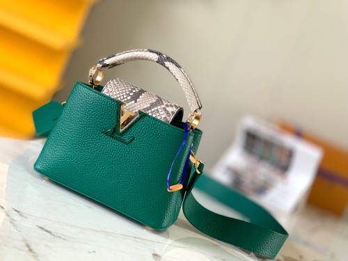 Replica Louis Vuitton Capucines Mini LV Bag Emeraude Green N80931
