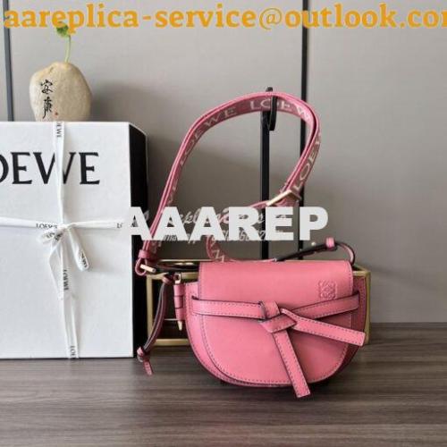 Replica Loewe Mini / Small Gate Dual bag in soft calfskin and jacquard