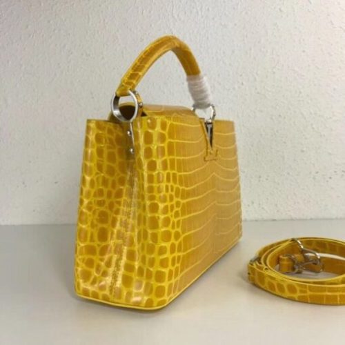 Replica Louis Vuitton Capucines PM Crocodile Bag N93417 BLV832