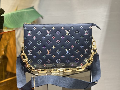 Replica Louis Vuitton Coussin MM LV Bag Navy Blue M21204