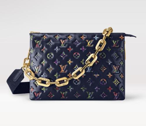 Replica Louis Vuitton Coussin MM LV Bag Navy Blue M21204