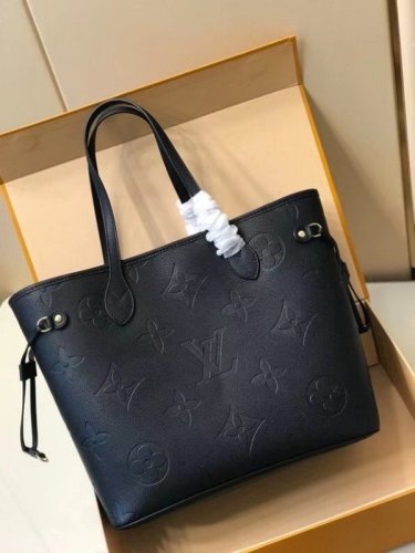 Replica Louis Vuitton Neverfull MM Bag Monogram Empreinte M45685 BLV528