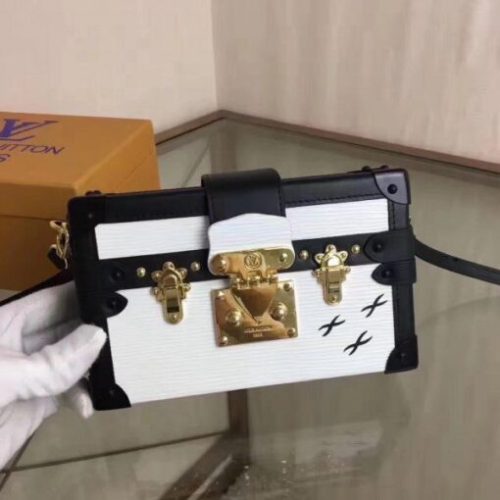 Replica Louis Vuitton Petite Malle Bag In Black Epi Leather M50015 BLV195