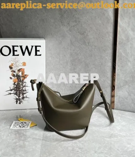 Replica Loewe Mini Hammock Hobo bag in classic calfskin A538G13 Dark K