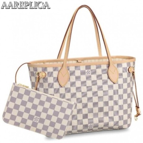 Replica Louis Vuitton Neverfull PM Bag Damier Azur N41362 BLV032