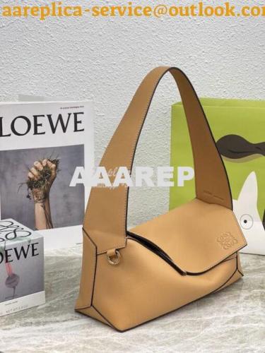 Replica Loewe Puzzle Hobo Bag In Nappa Calfskin A510J67 Warm Dessert