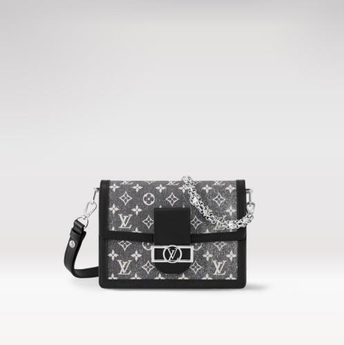 Replica Louis Vuitton DAUPHINE MM Bag Monogram Jacquard Denim M21458