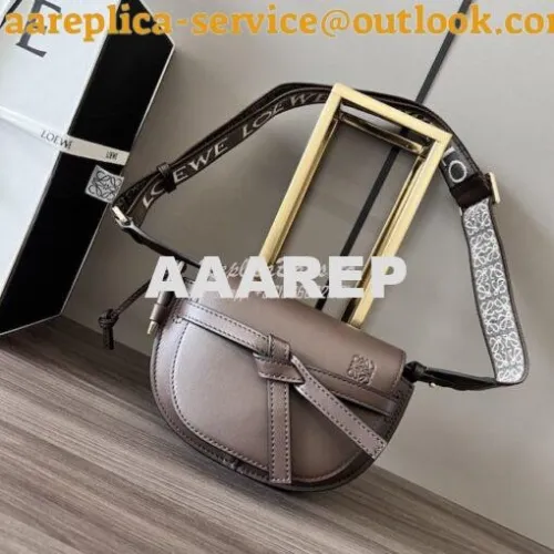 Replica Loewe Mini / Small Gate Dual bag in soft calfskin and jacquard
