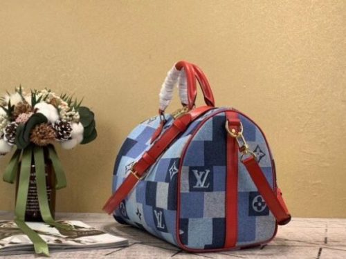 Replica Louis Vuitton Speedy Bandouliere 30 Monogram Denim M45041 BLV481