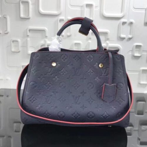 Replica Louis Vuitton Montaigne MM Bag Monogram Empreinte M42746 BLV556