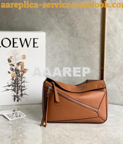 Replica Loewe Small Puzzle Bumbag In Classic Calfskin B510P35 Tan