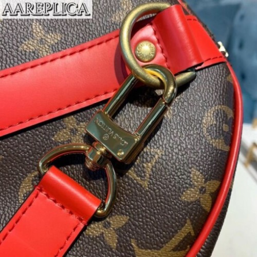 Replica Louis Vuitton Keepall Bandouli??re 50 Monogram Red M44740
