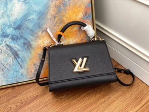 Replica Louis Vuitton Twist One Handle MM Black Bag M57090 BLV679
