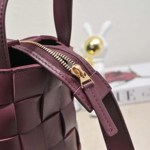 Replica Bottega Veneta BV 7466 Bowling bag Wine Red