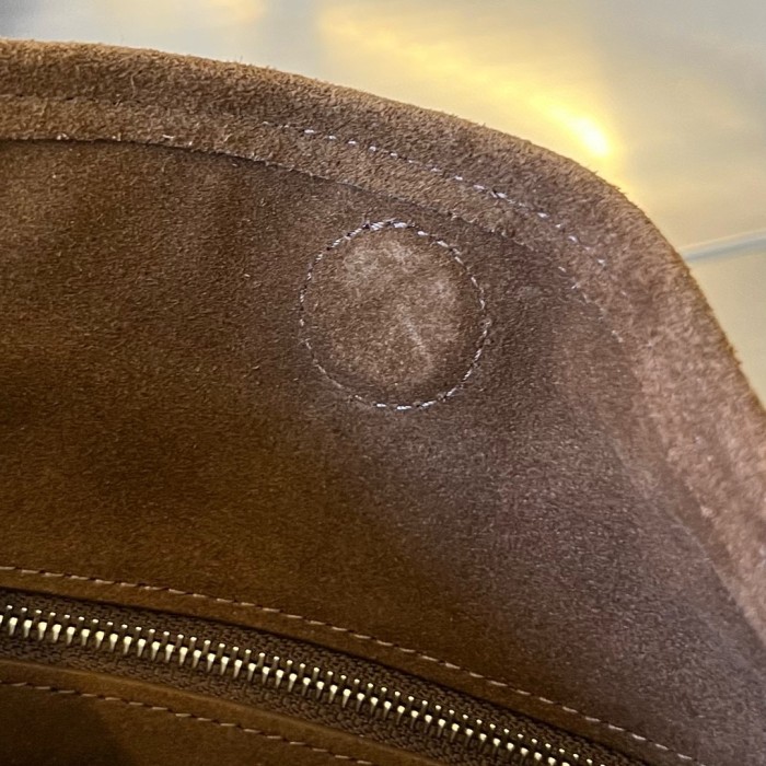 Replica Bottega Veneta BV Hop oyster Suede Bag Small Brown