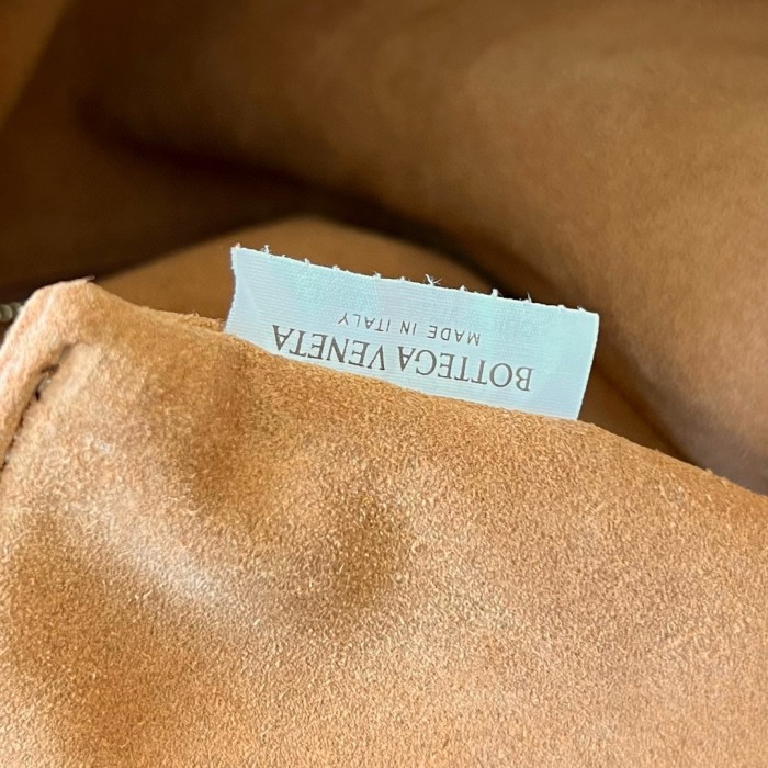 Replica Bottega Veneta BV Hop Intrecciato Suede Large Brown