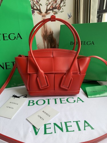 Replica Bottega Veneta BV Arco Mini Bag In French Calf Red