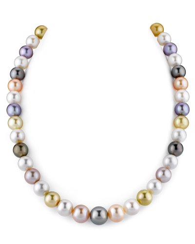Multi-Color Tahitian, South Sea & Freshwater Pearl Necklace, 9.0-11.0mm - AAA Quality