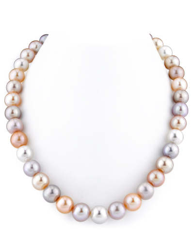 10.5-11.5mm Freshwater Multicolor Pearl Necklace - Gem Quality