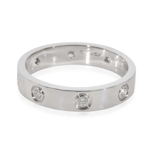 Cartier Love 8 Diamond Band in 18k White Gold 0.19 Ctw