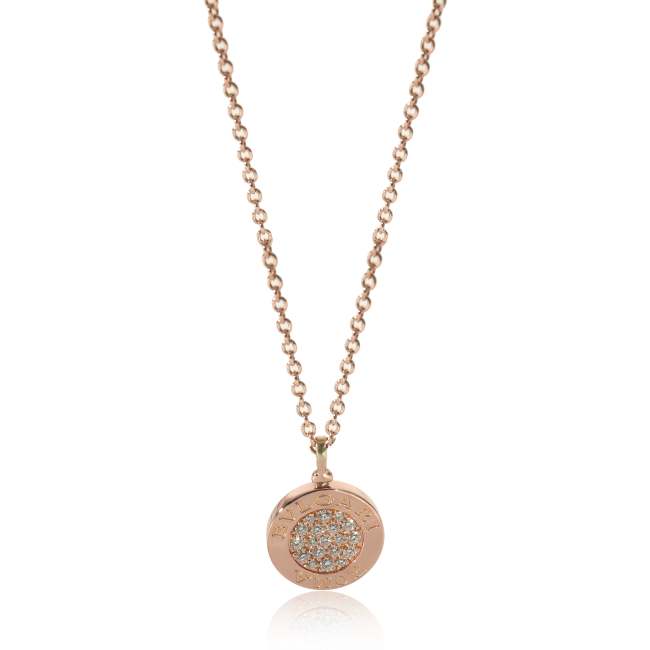 BVLGARIBvlgari Diamond Necklace in 18k Rose Gold 0.34 CTW