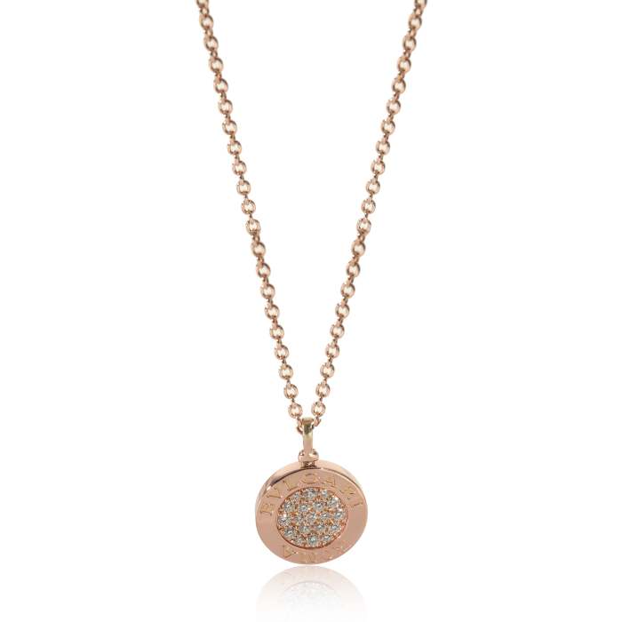 BVLGARIBvlgari Diamond Necklace in 18k Rose Gold 0.34 CTW