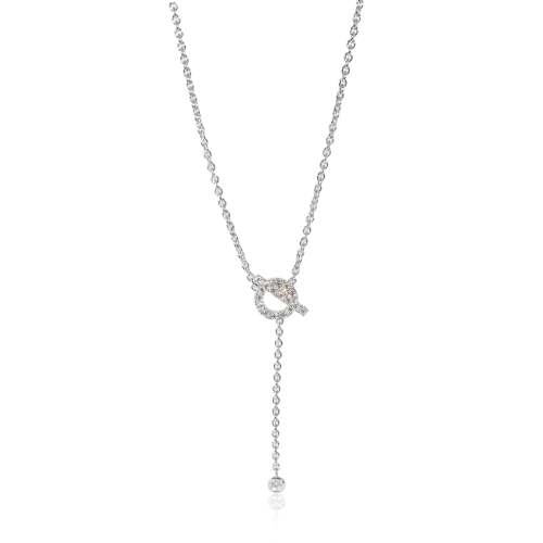 Hermès Finesse Fashion Necklace in 18k White Gold 0.55 CTW