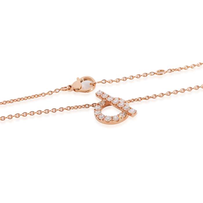 Hermès Finesse Pendant with Diamonds in 18k Rose Gold 0.46 CTW