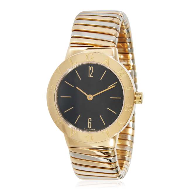 BVLGARI Tubogas BB 30 AT Women's Watch in 18kt White Gold/Yellow Gold