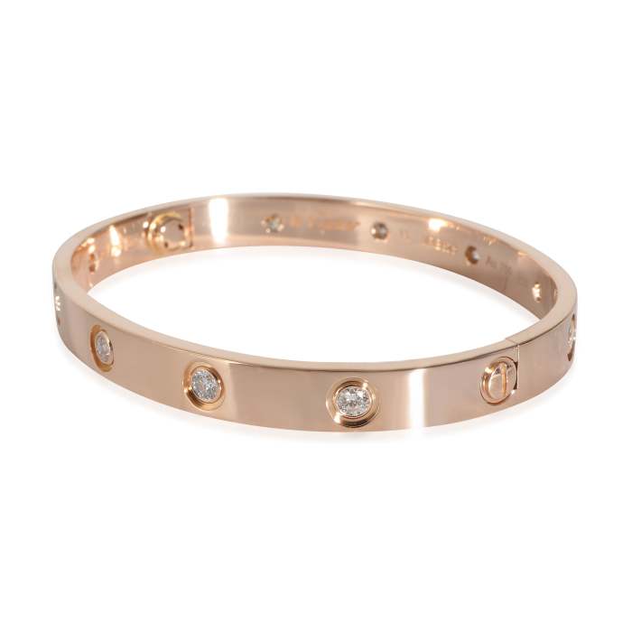 Cartier Love Bracelet, 10 Diamonds (Rose Gold)