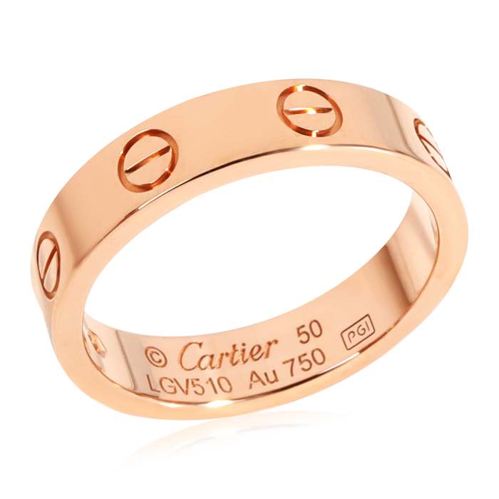 Cartier LOVE Wedding Band 1 Diamond, 18k Rose Gold 0.02 CTW