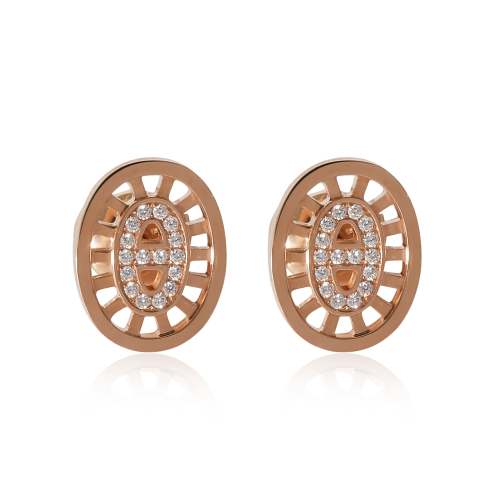 Hermès Chaine d'ancre Divine  Earrings in 18k Rose Gold 0.13 CTW