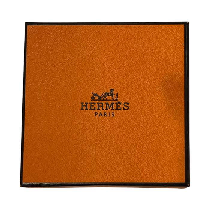 Hermès Plated Cavalcadour Turquoise Wide Enamel Bangle (59mm)