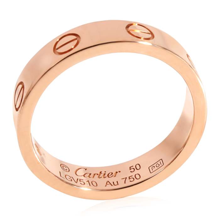 Cartier LOVE Wedding Band 1 Diamond, 18k Rose Gold 0.02 CTW