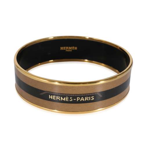 Hermès Wide Enamel Bracelet With Belt Buckle Design