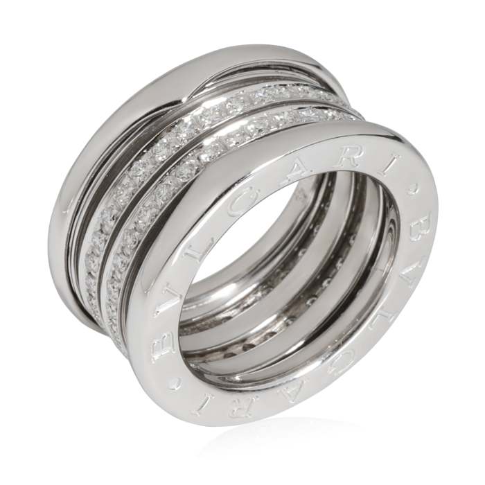 BVLGARI B.zero1 Three-Band Diamond Ring in 18k White Gold 0.89 CTW