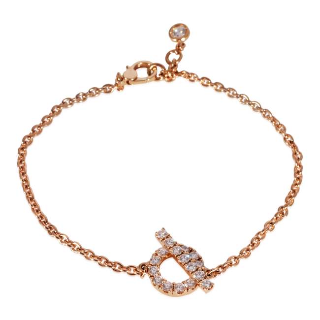 Hermès Finesse Diamond Bracelet in 18k Rose Gold 0.55 CTW