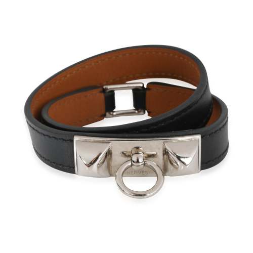 Hermès Rivale Double Tour Bracelet in Leather