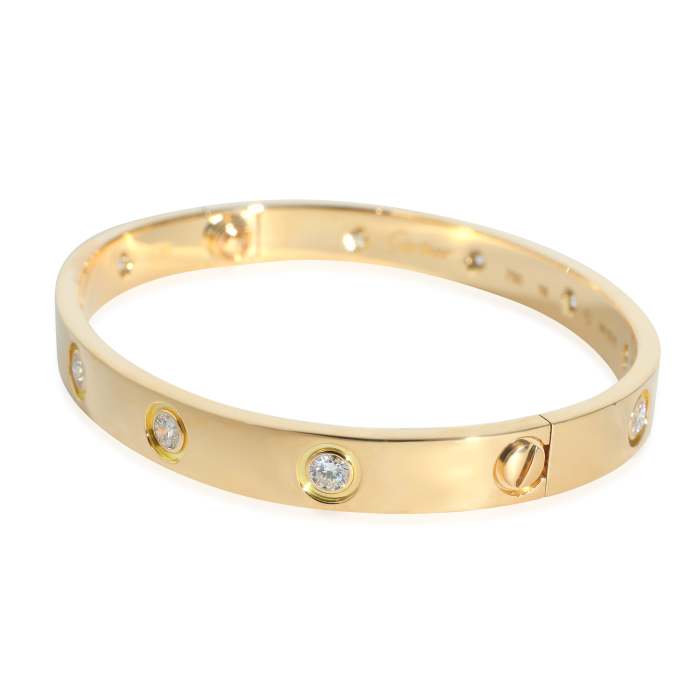 Cartier Love Bracelet, 10 Diamonds (Yellow Gold)