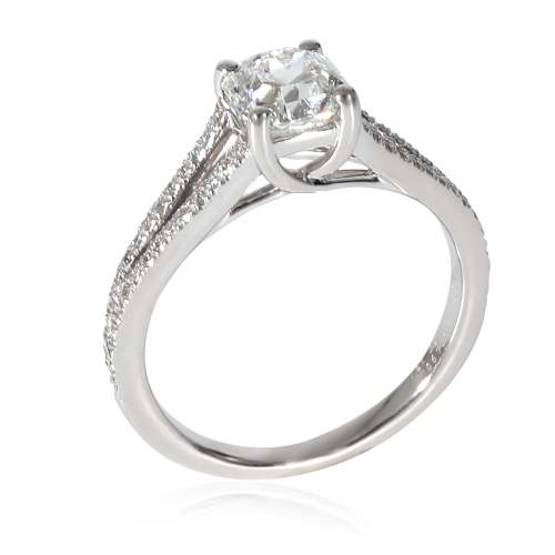 Tiffany & Co. Lucida Split Shank Diamond Engagement Ring, Platinum D VVS2 0.70Ct