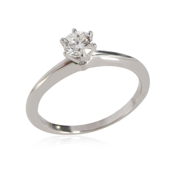 Tiffany & Co. Diamond Solitaire Engagement Ring in Platinum H VS1 0.33 CTW