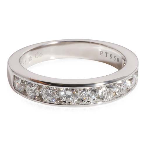 Tiffany & Co. 10 Diamond Channel Wedding Band in Platinum 0.81 CTW