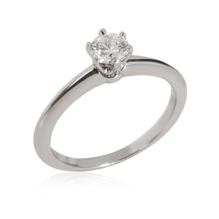 Tiffany & Co. Solitaire Diamond Engagement Ring in Platinum H VS1 0.32 CTW
